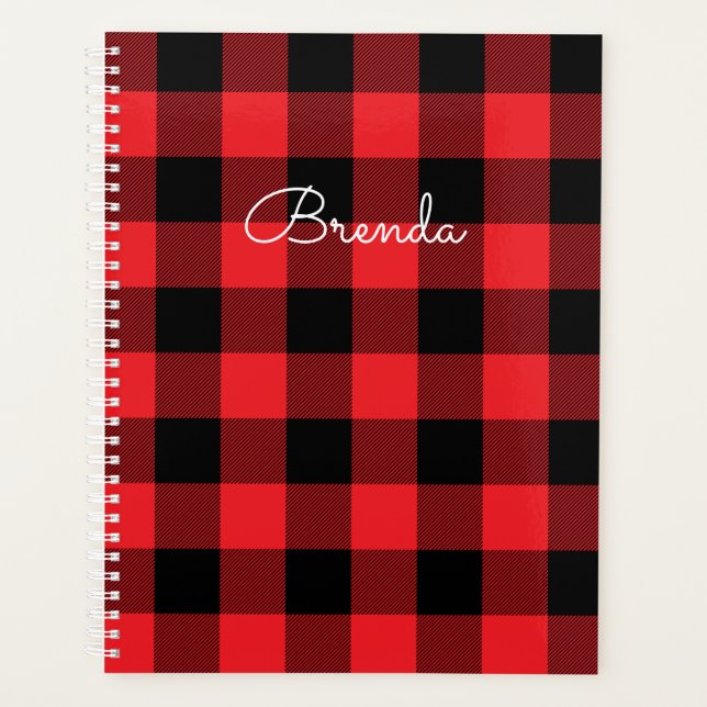Modern Red and Black Buffalo Check (Devant)
