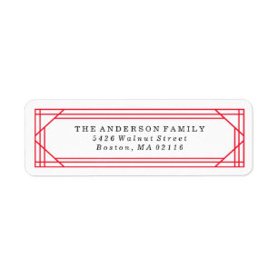 Modern Red and White Art Deco Holiday