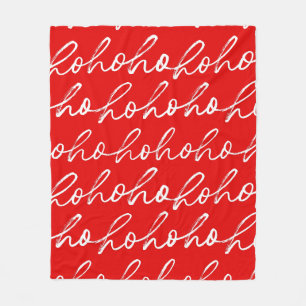  Modern Red and White Christmas Pattern  Fleece Blanket