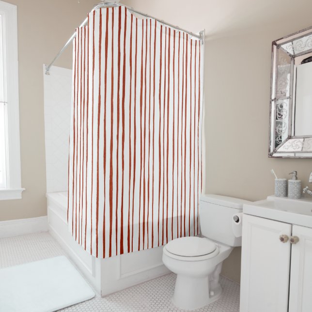 Modern Red and White Stripes (In Situ)