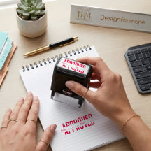 Modern Red Approved Office Business date & sign
