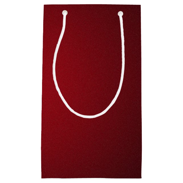 Modern Red-Black Grainy Vignette Small Gift Bag (Front)