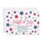 Modern red blue watercolor stars 4th of July