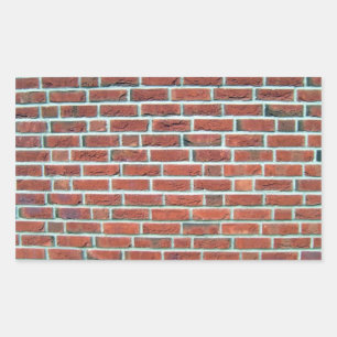 Modern Red Brick Wall And White Line Texture Sticker