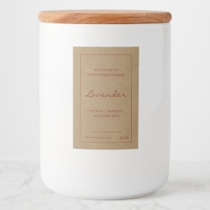 Modern red brown craft paper ingredients product  food label