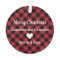 Modern Red Buffalo Plaid Holiday Photo Keepsake