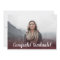 Modern red burgundy minimalist photo graduation