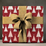 Modern Red Christmas Tree Stylish Festive Holiday Wrapping Paper<br><div class="desc">Modern Red Christmas Tree Stylish Festive Holiday Pattern Gift Wrap Wrapping Paper features a simple modern geometric Christmas tree on a red background. Perfect for holiday gift wrappings. Created by Evco Studio www.zazzle.com/store/evcostudio</div>