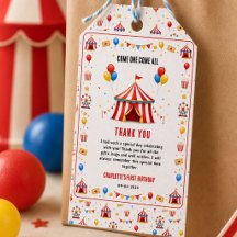 Modern Red Circus Ticket 1st Birthday | Any Gender