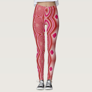 Modern red colour trendy "Ratti_Creative_Arts"   Leggings