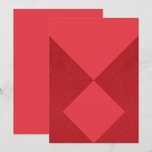 Modern Red Diamond Flat Invitation – Customizable