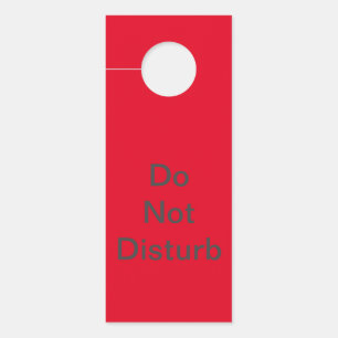 Modern Red Do Not Disturb Sign