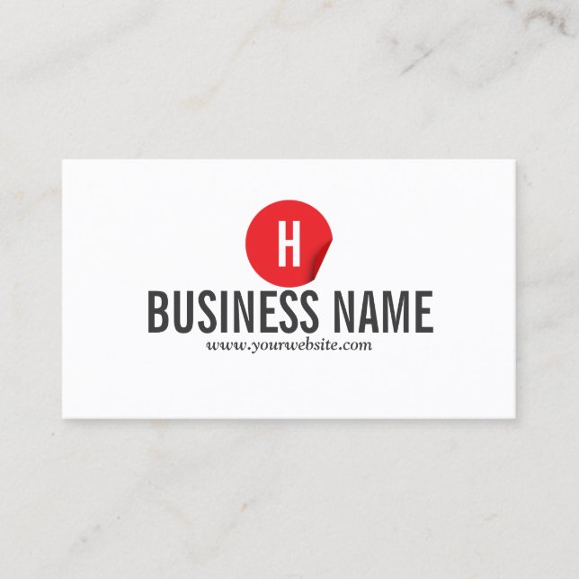 Modern Red Dot Driver Business Card (Front)
