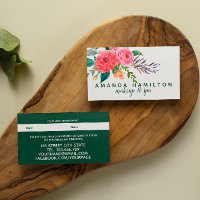 Modern red Flowers Bloom Watercolor Appointment