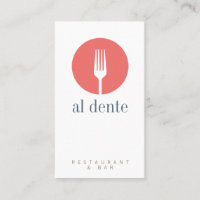 Modern red fork logo restaurant minimalist map