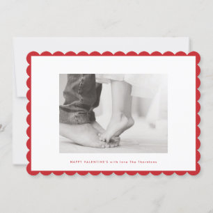 modern RED FRAME greeting colour photo frame Holiday Card