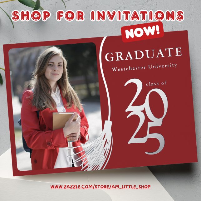 Modern Red Grad Photo Graduation 2025 (Creator Uploaded)