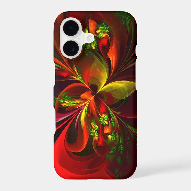 Modern Red Green Floral Abstract Art Pattern #05 Samsung Galaxy Case (Back)
