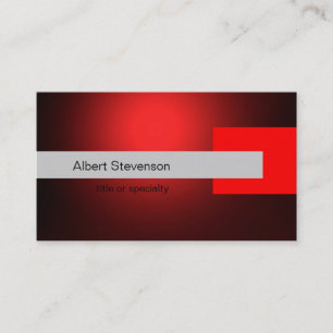 Modern Red Grey Consultant Business Card