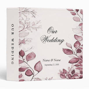 Modern Red Leaves Album Binder