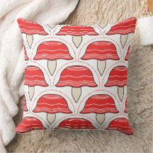 Modern Red Mushroom Sofa Pillow Cushion 