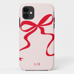 Modern Red Pink Bow Illustration Case-Mate iPhone 11 Case