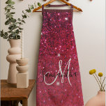 Modern Red & Pink Glitter Sparkles Name Apron<br><div class="desc">Introducing our sensational product: Modern Red & Pink Glitter Sparkles! Add a touch of glamour and pizzazz to your life with these mesmerizing glitter sparkles, designed to captivate and dazzle all who lay eyes on them. Whether you're looking to adorn your personal belongings, create stunning crafts, or add a touch...</div>