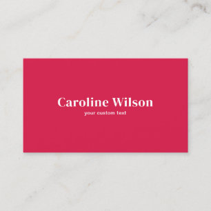 Modern Red & Pink QR Code Social Media Girly Business Card