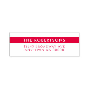 Modern Red Return Address Self-inking Stamp