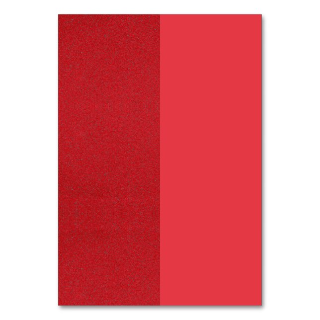 Modern Red Split Table Card – Customizable (Front)
