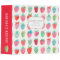 Modern red strawberries pattern recipe binder
