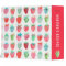 Modern red strawberries pattern recipe binder