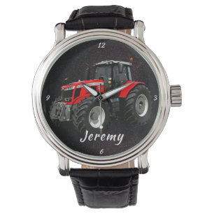 Modern Red Tractor Watch