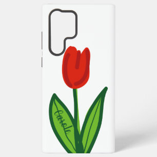 Modern red tulip vector art design Zazzle basic Samsung Galaxy Case