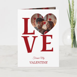 Modern Red Valentine’s Day Photo Card