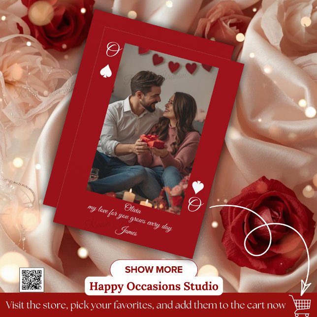 Modern Red Valentine’s Day Photo Card (Creator Uploaded)