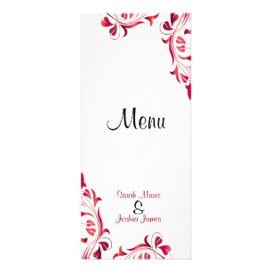 Modern Red Vine Floral - Menu