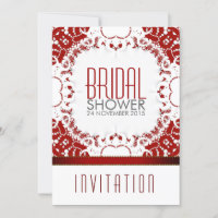 Modern Red White Batik Bridal Shower