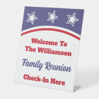 Modern Red White Blue Family Reunion