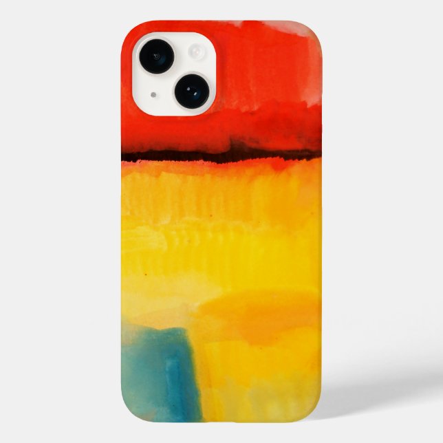 Modern Red Yellow Abstract Painting Case-Mate iPhone Case (Back)