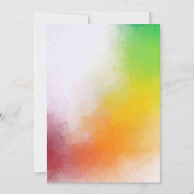 Modern Red Yellow Orange Green Custom Colourful Card (Front)