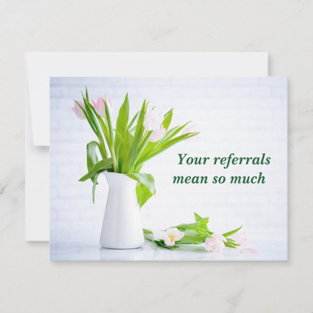 Modern Referral Thank You Business Card (Front)