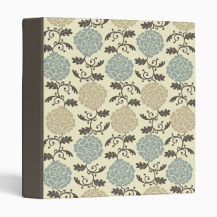 Modern Regal Rose Print Binder -Add Your Text