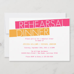 Modern Rehearsal Dinner Invitation