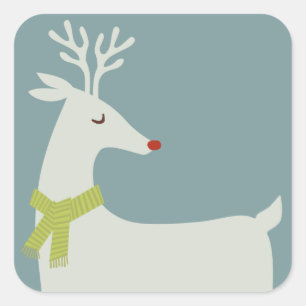 Modern Reindeer Holiday Stickers