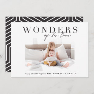 Modern religious chic multi photo christmas holiday card