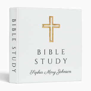Modern Religious Cross Bible Study Binder