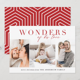 Modern religious multi photo christmas holiday card