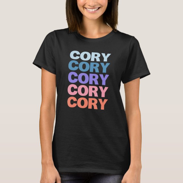 Modern Repeated Text Cory T-Shirt (Front)