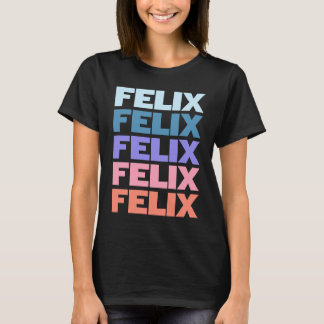 Modern Repeated Text Felix T-Shirt